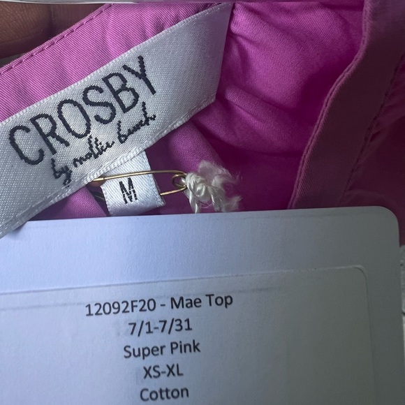 Crosby by Mollie Burch MAE TOP Pink Size Medium - Picture 4 of 12